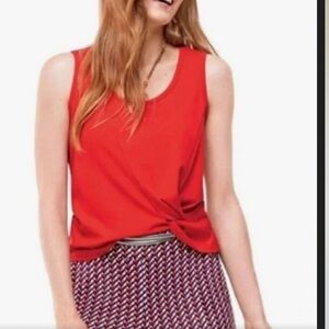 EUC cabi red Knotty twist front Tank large style 5757